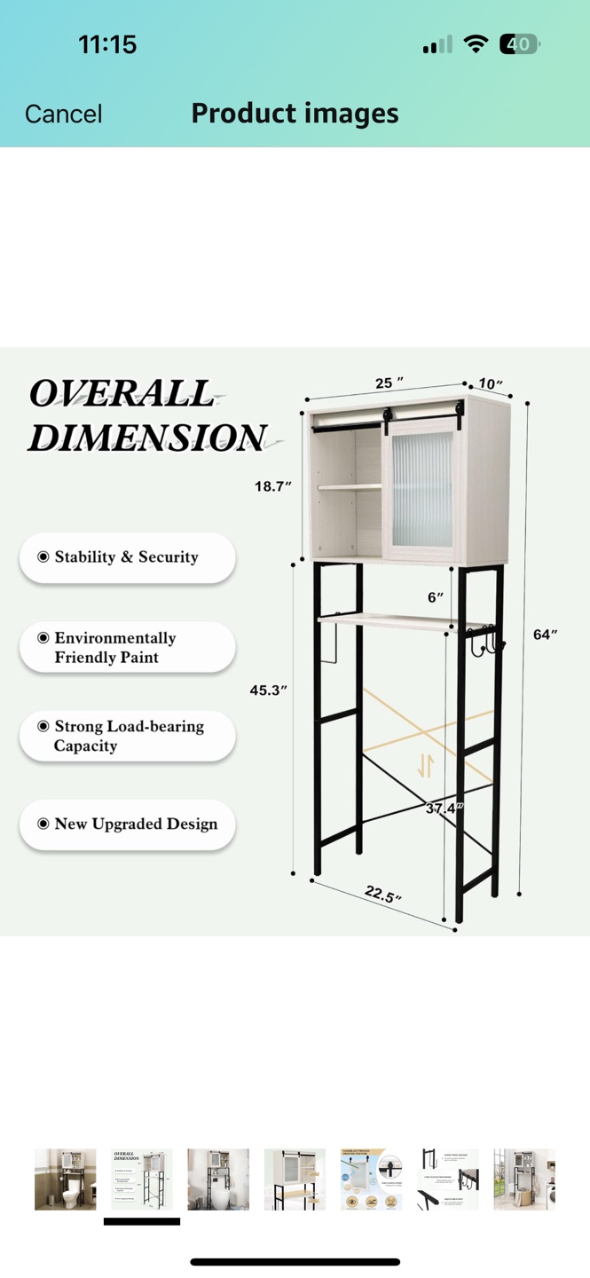 Over-the-Toilet Storage Shelf - photo 2