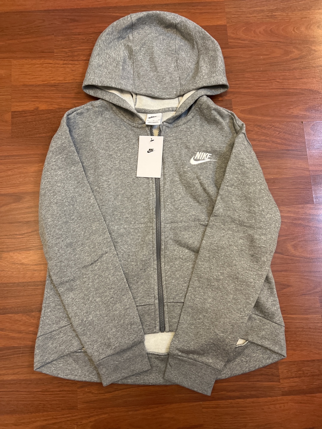 Nike Grey Zip Up Hoodie