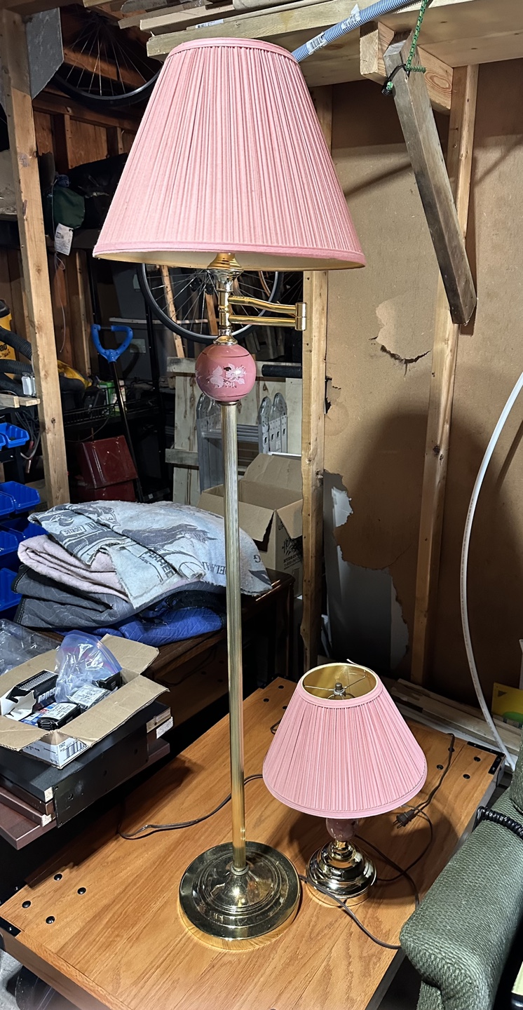 Floor Lamp and Table Lamp Set