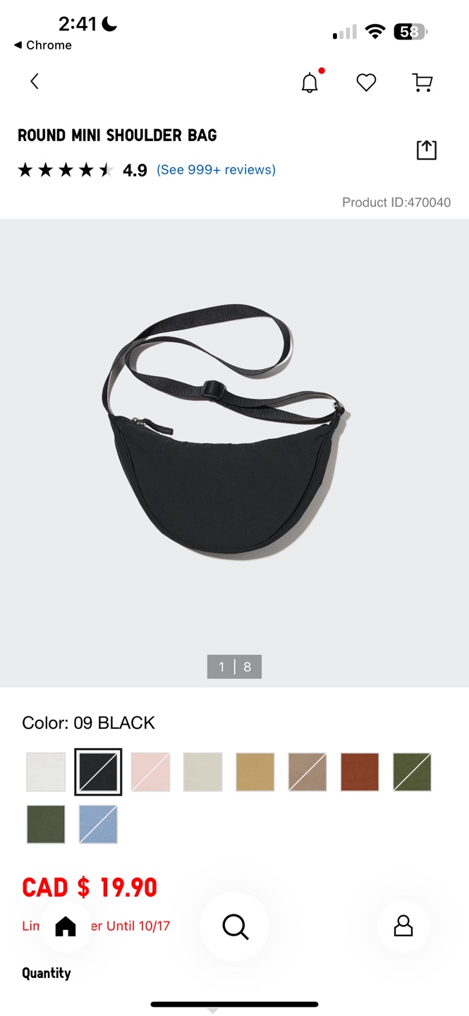 Black Round Mini Shoulder Bag - photo 4