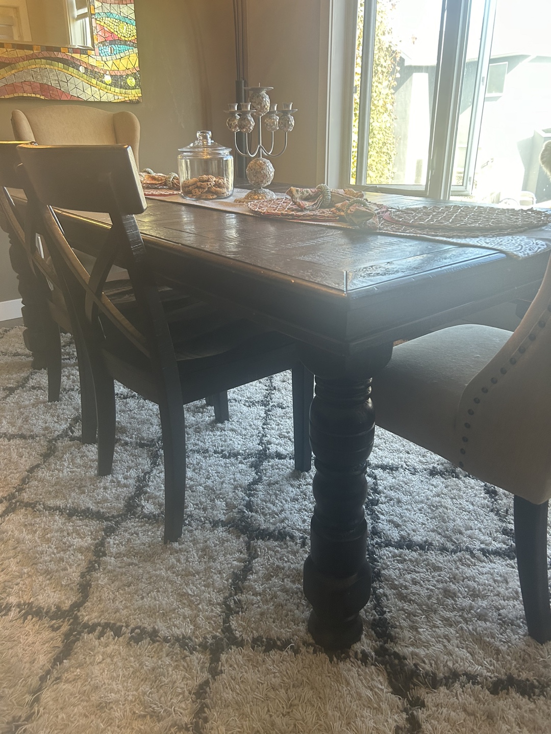 Dining Table and Bench Set