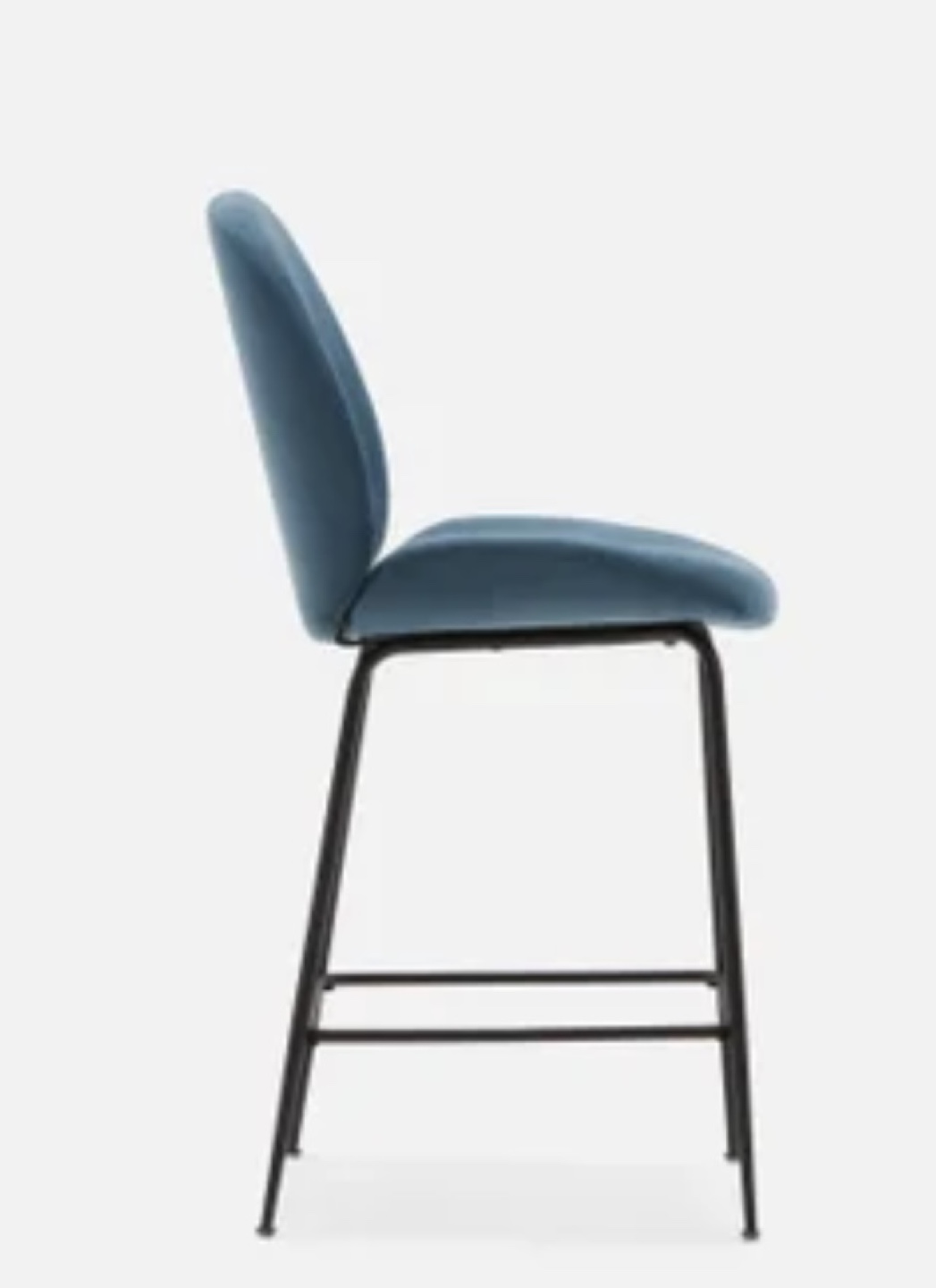 Turquoise Velvet Counter Stool - photo 3