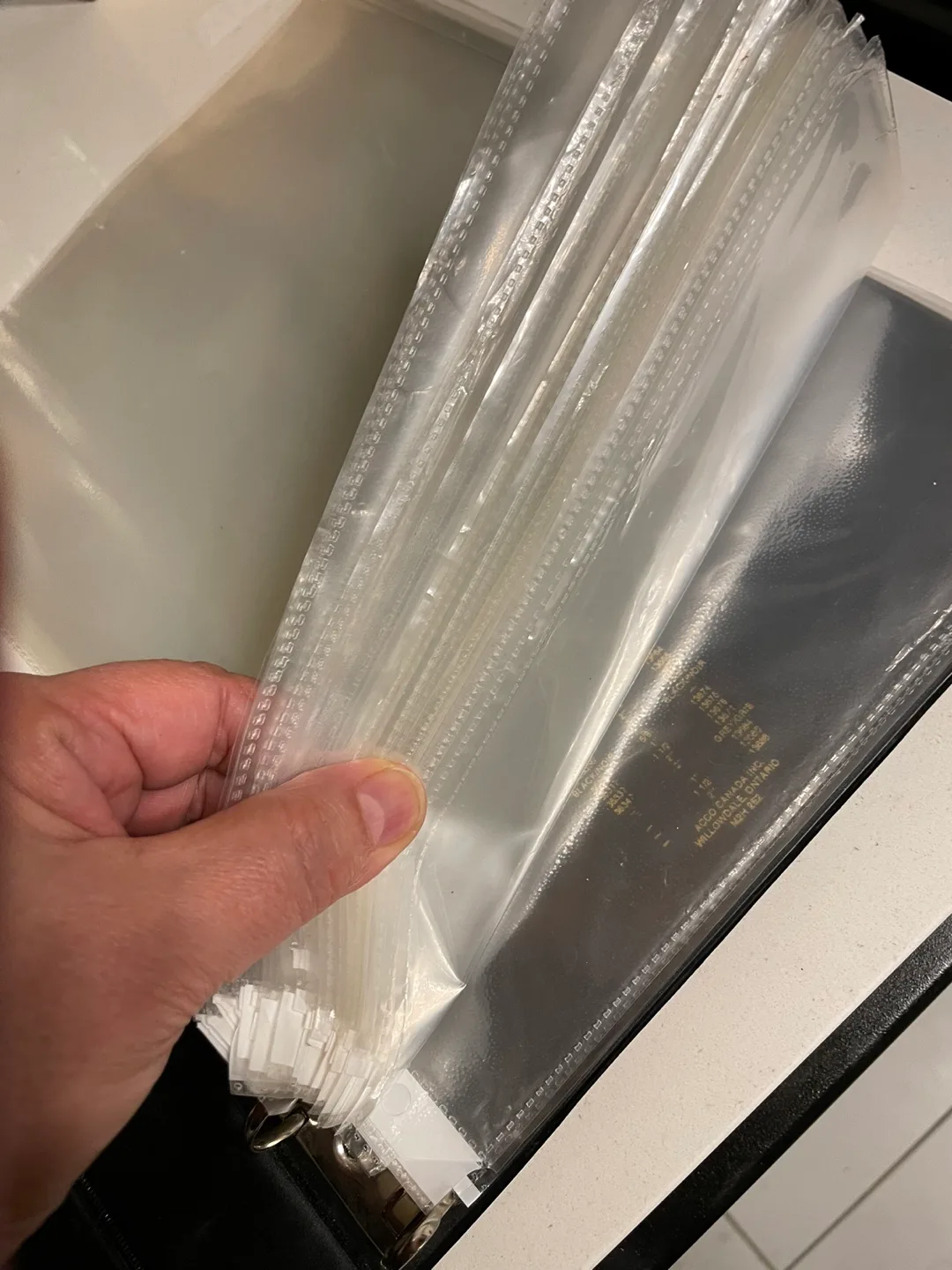50 sheet protectors, + Staples 2” Binder thumbnail