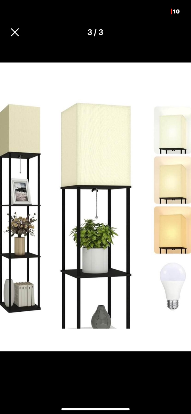 Floor lamp with shelf - photo 2