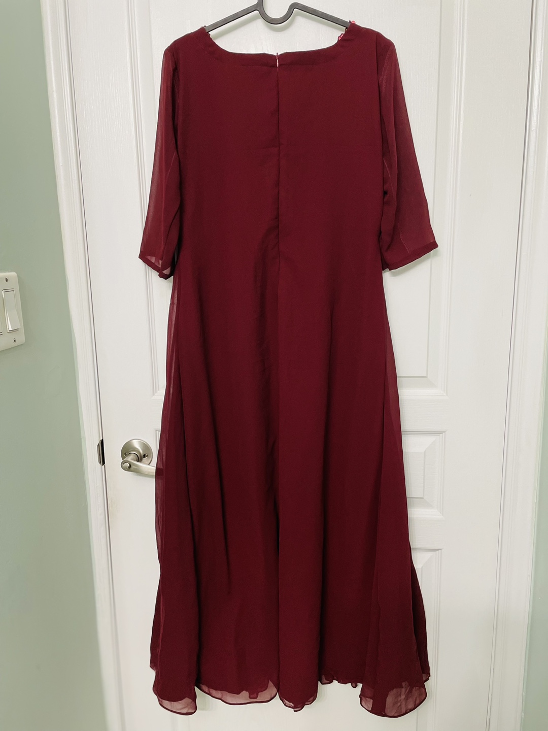 Burgundy Pleated Dress - photo 2