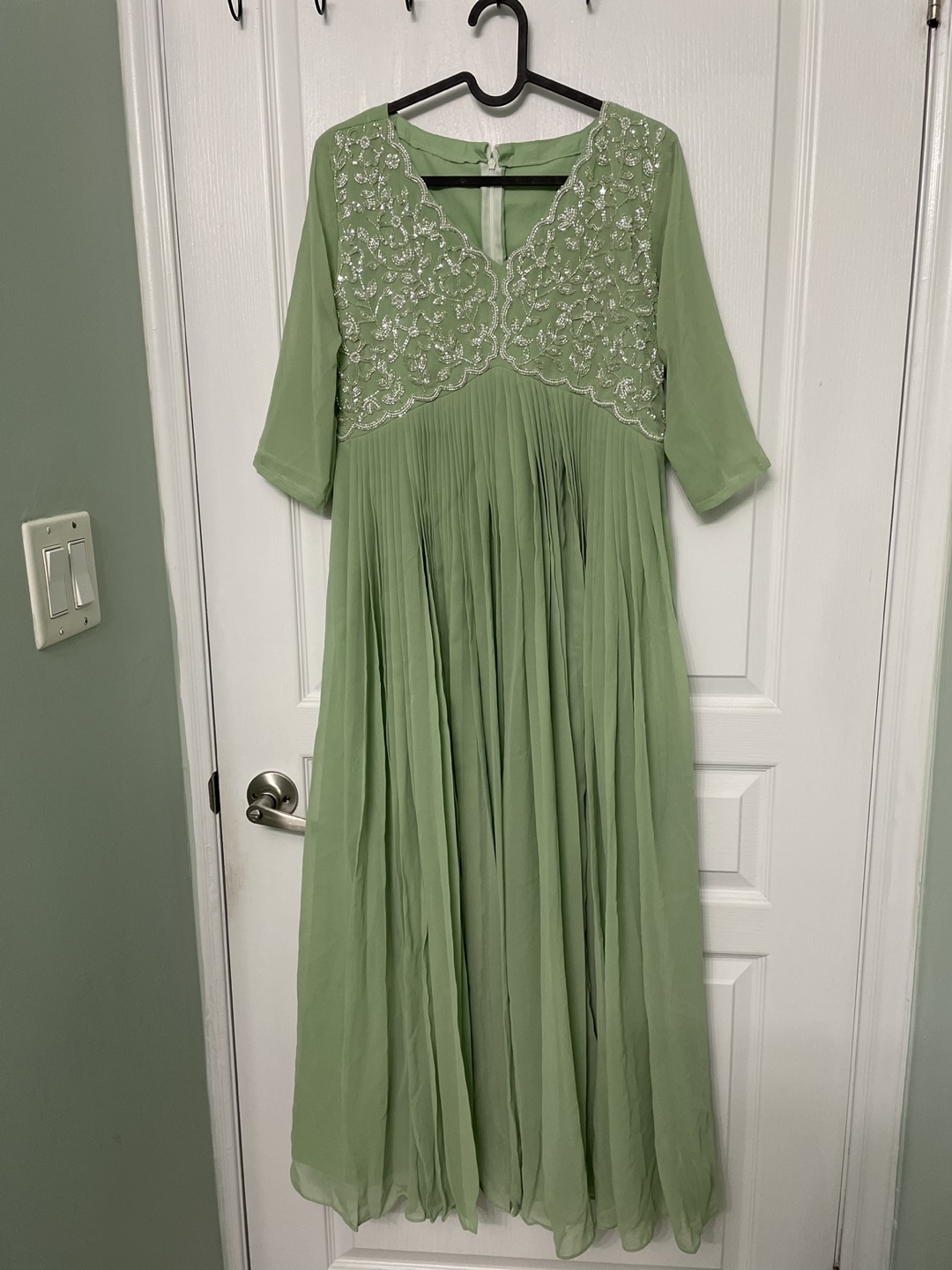 Green Beaded Dress