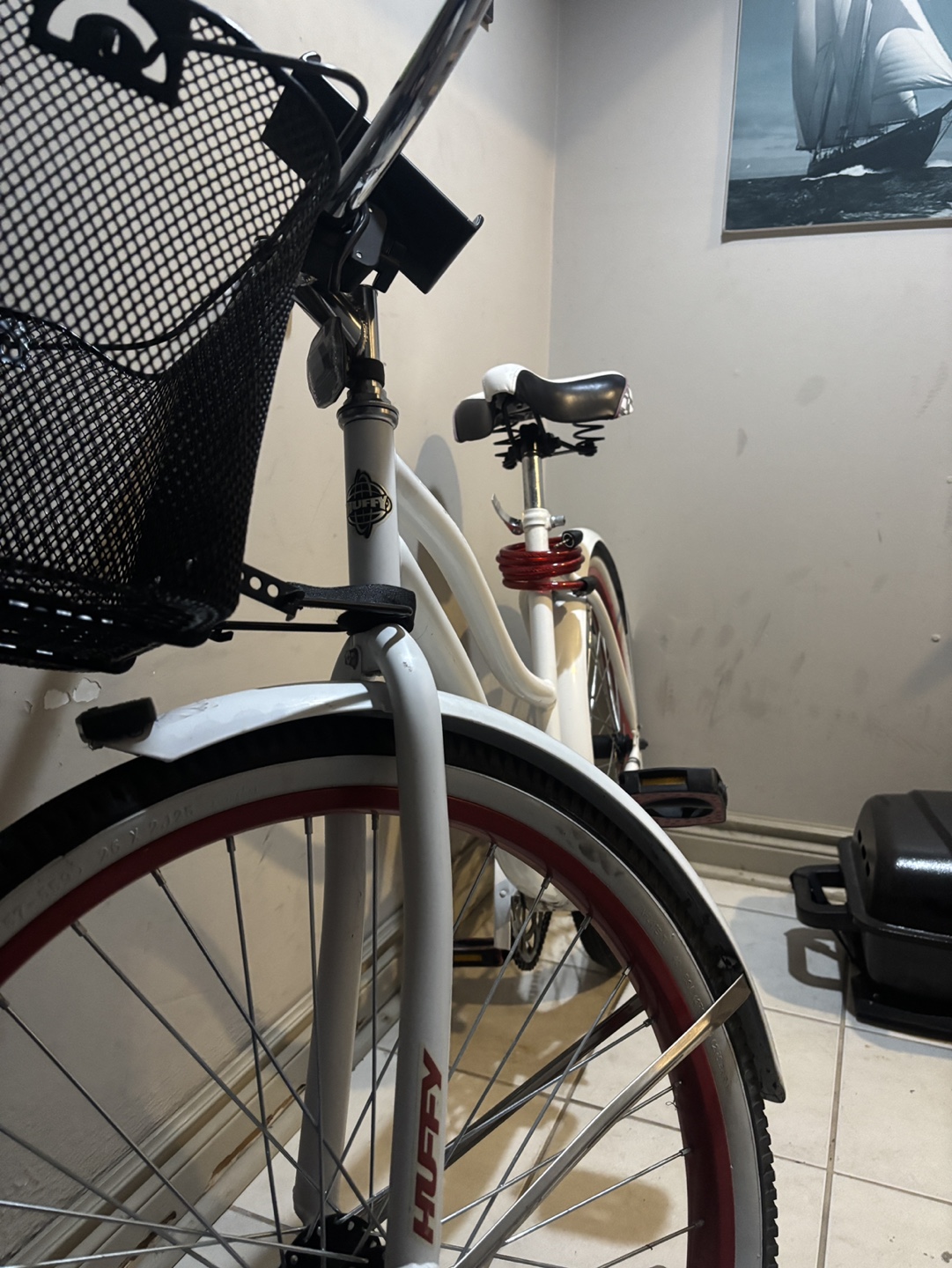White Beach Cruiser Bike - photo 5