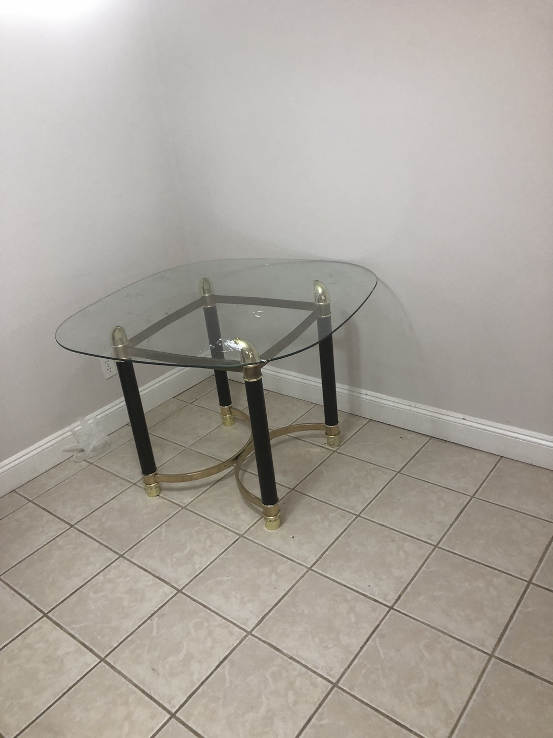 Glass and Metal dining Table - photo 2