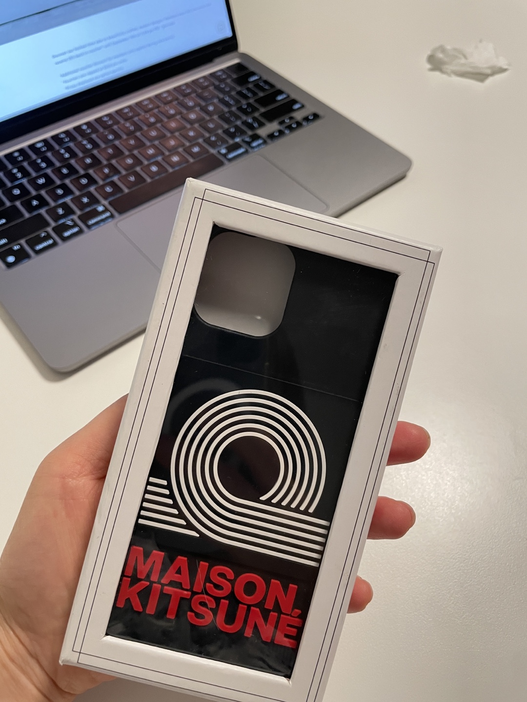 Maison Kitsune iPhone 12pro Case