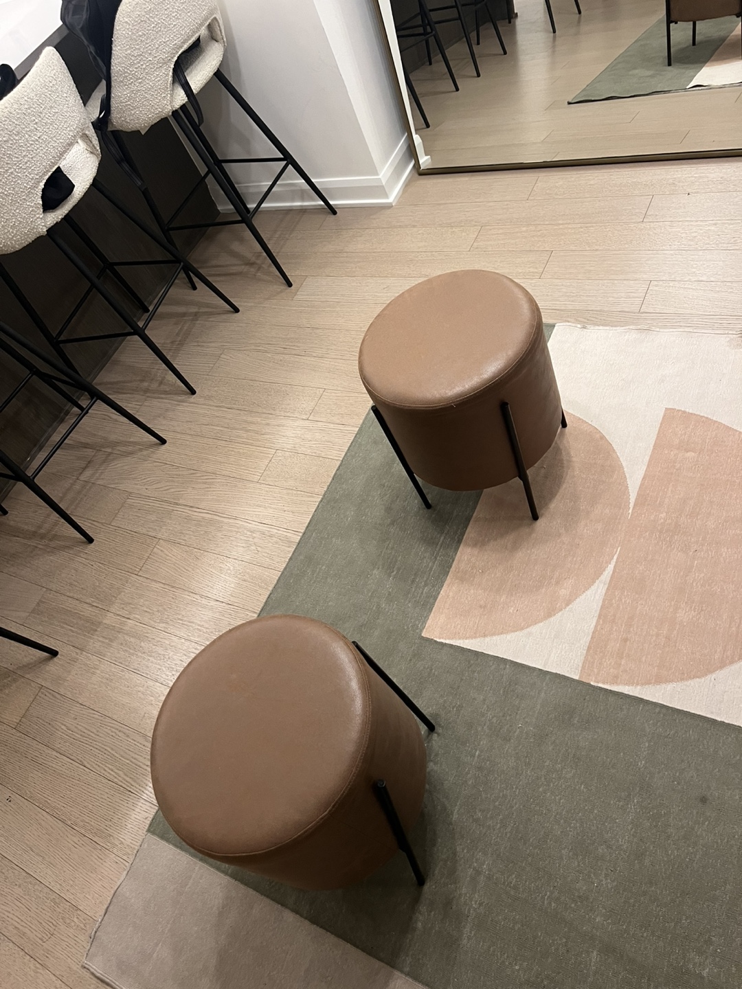Brown Leather Ottoman - photo 4