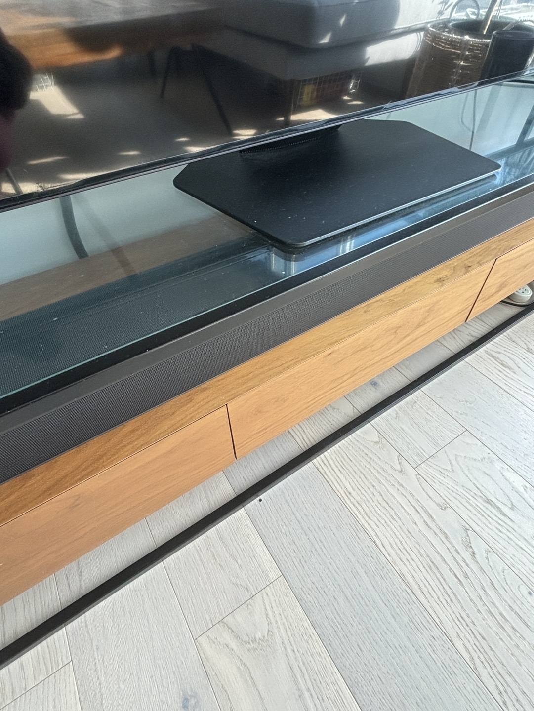 Wood and Glass TV Stand