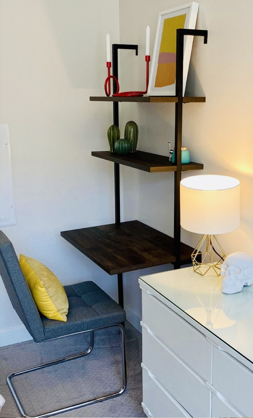 Wood and black Ladder Desk - photo 2