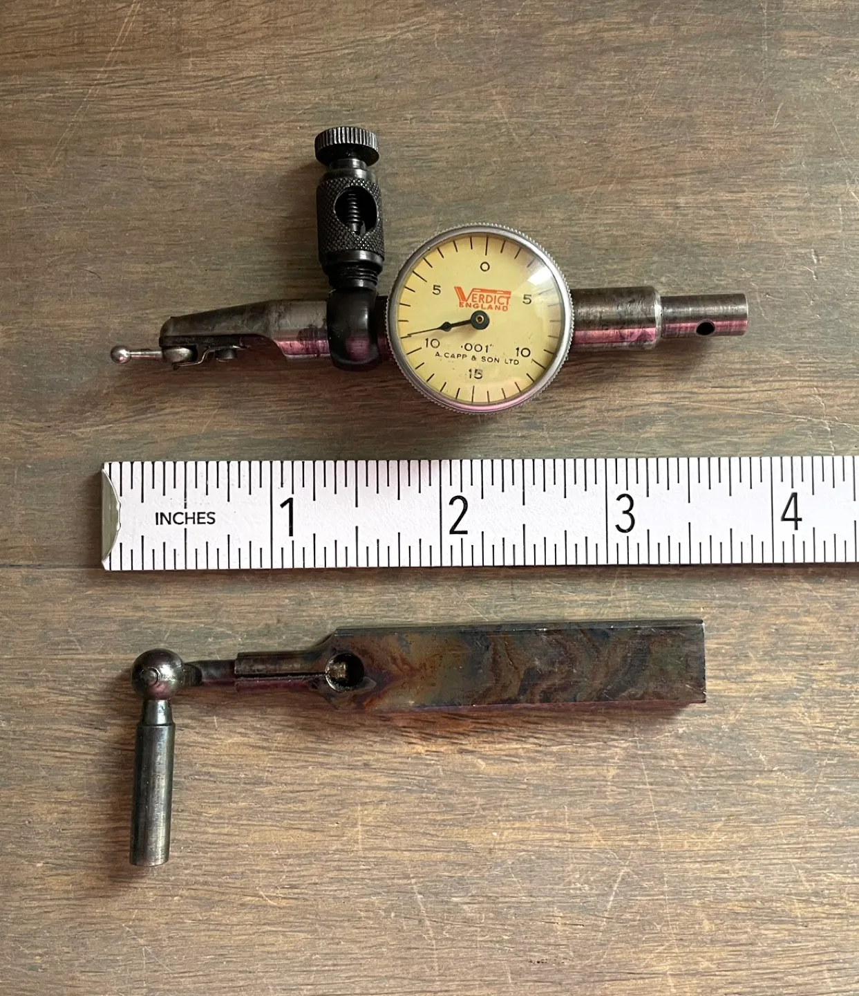 VINTAGE Verdict .001" Dial Indicator Gauge Model H image indicator(4)