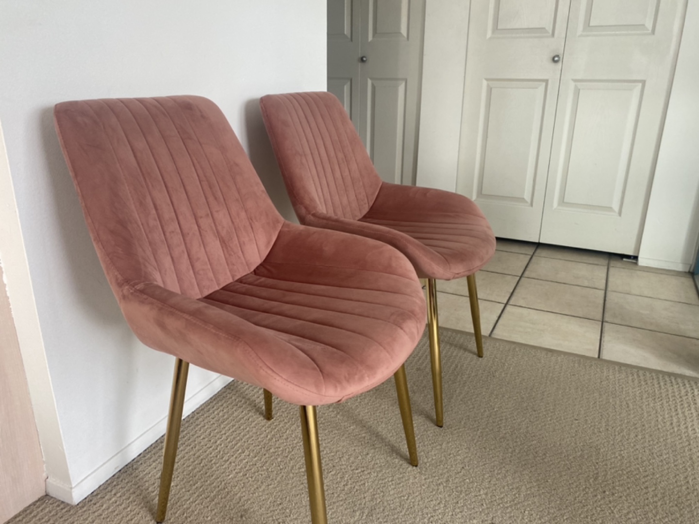 Pink Velvet Dining Chairs