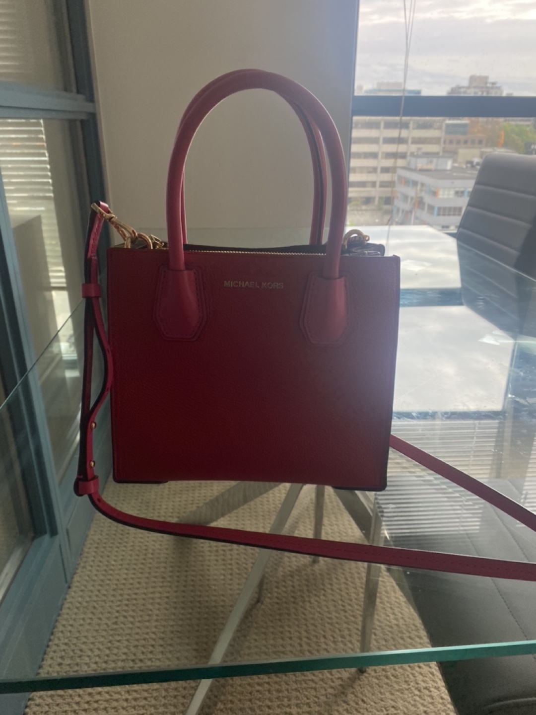 Michael Kors Pink/Red Leather Handbag