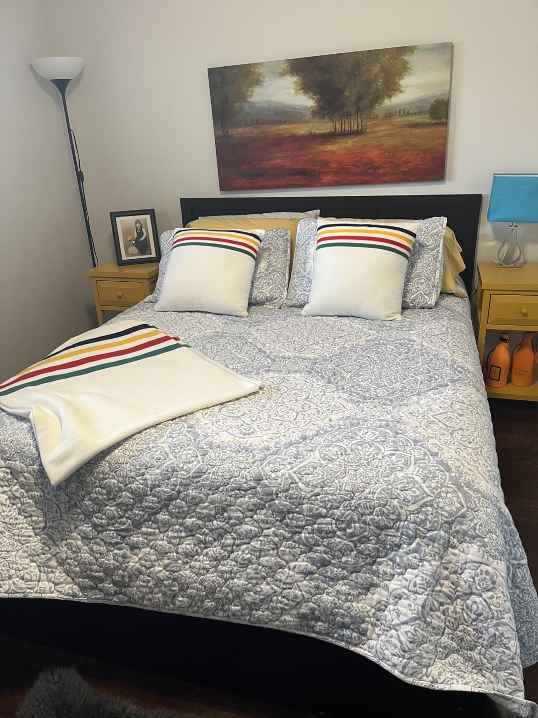 Queen Size Black Bed Frame with Storage  Drawers