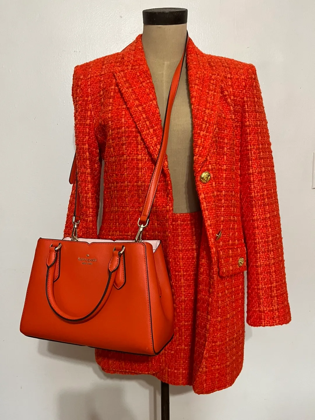 Kate Spade Orange Leather Handbag thumbnail