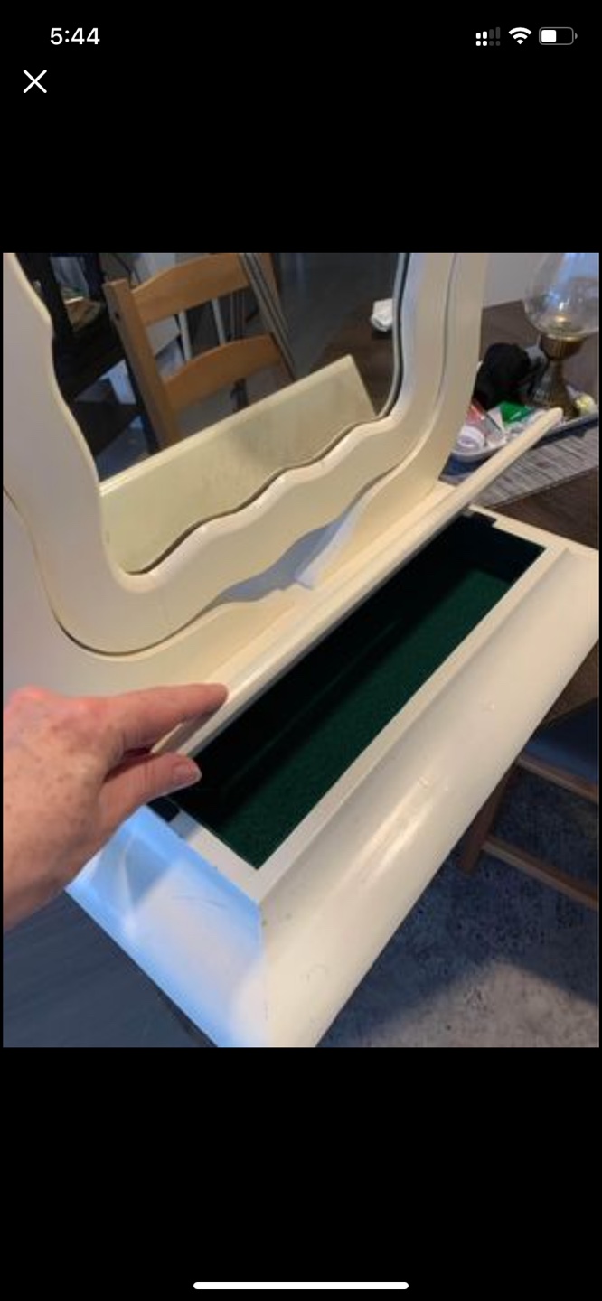 Desktop/vanity mirror with drawer - photo 3