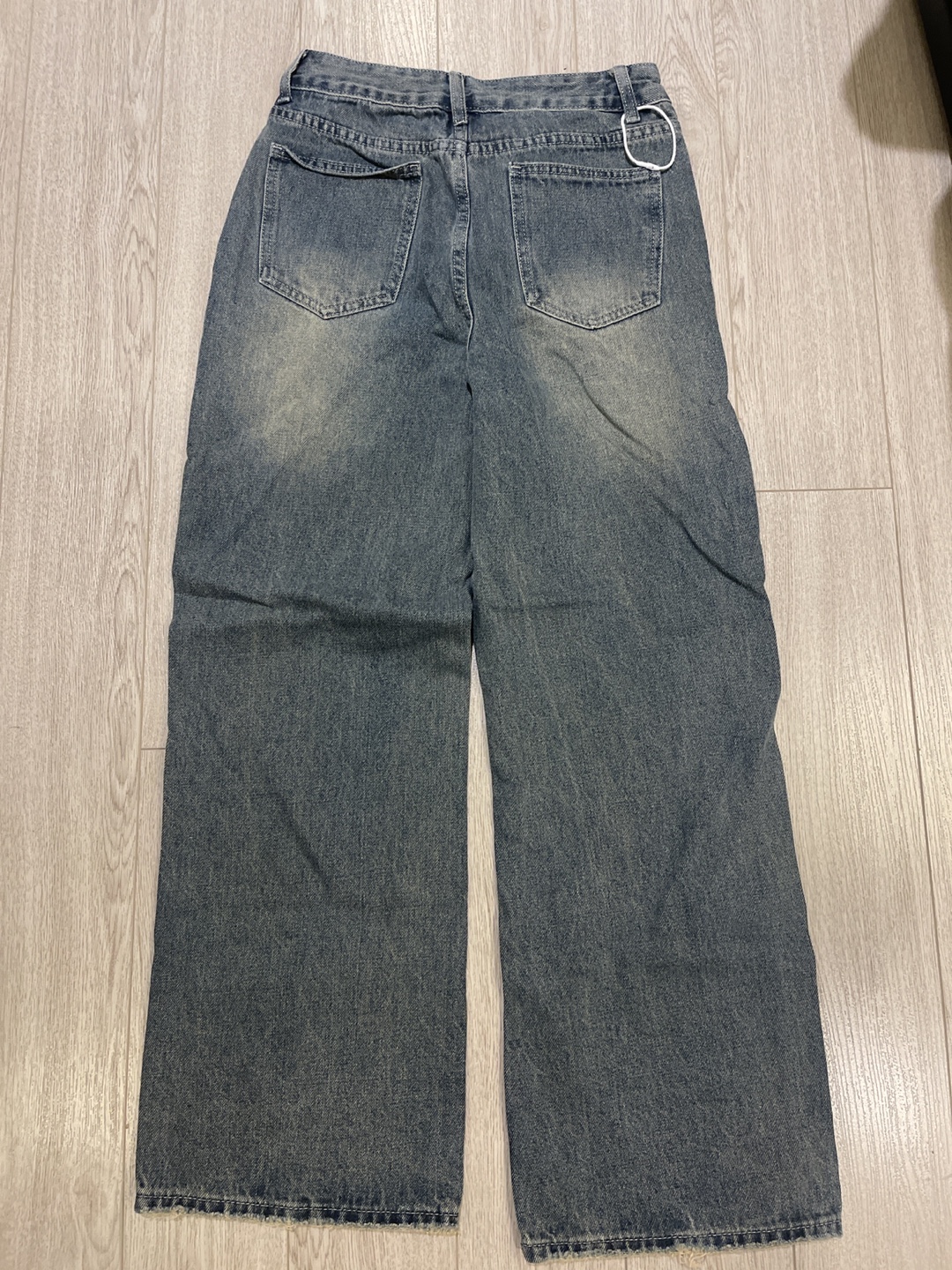 Baggy Wide Leg Denim Jeans with Design - photo 2