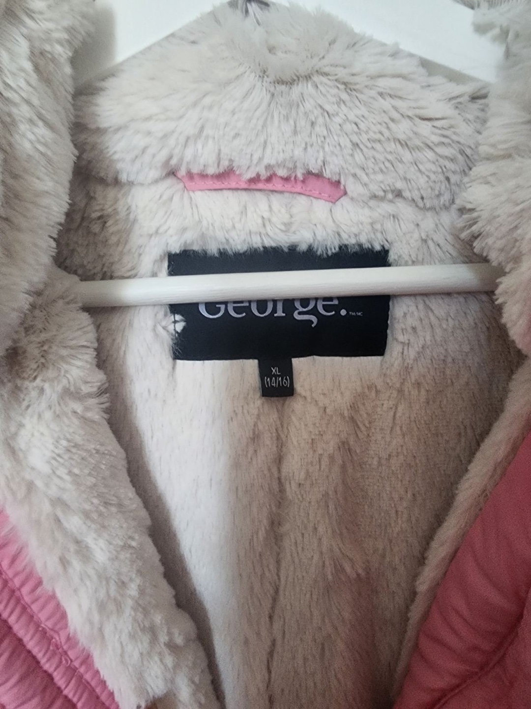 Pink George Winter Jacket with Faux Fur Hood - Size XL - photo 3