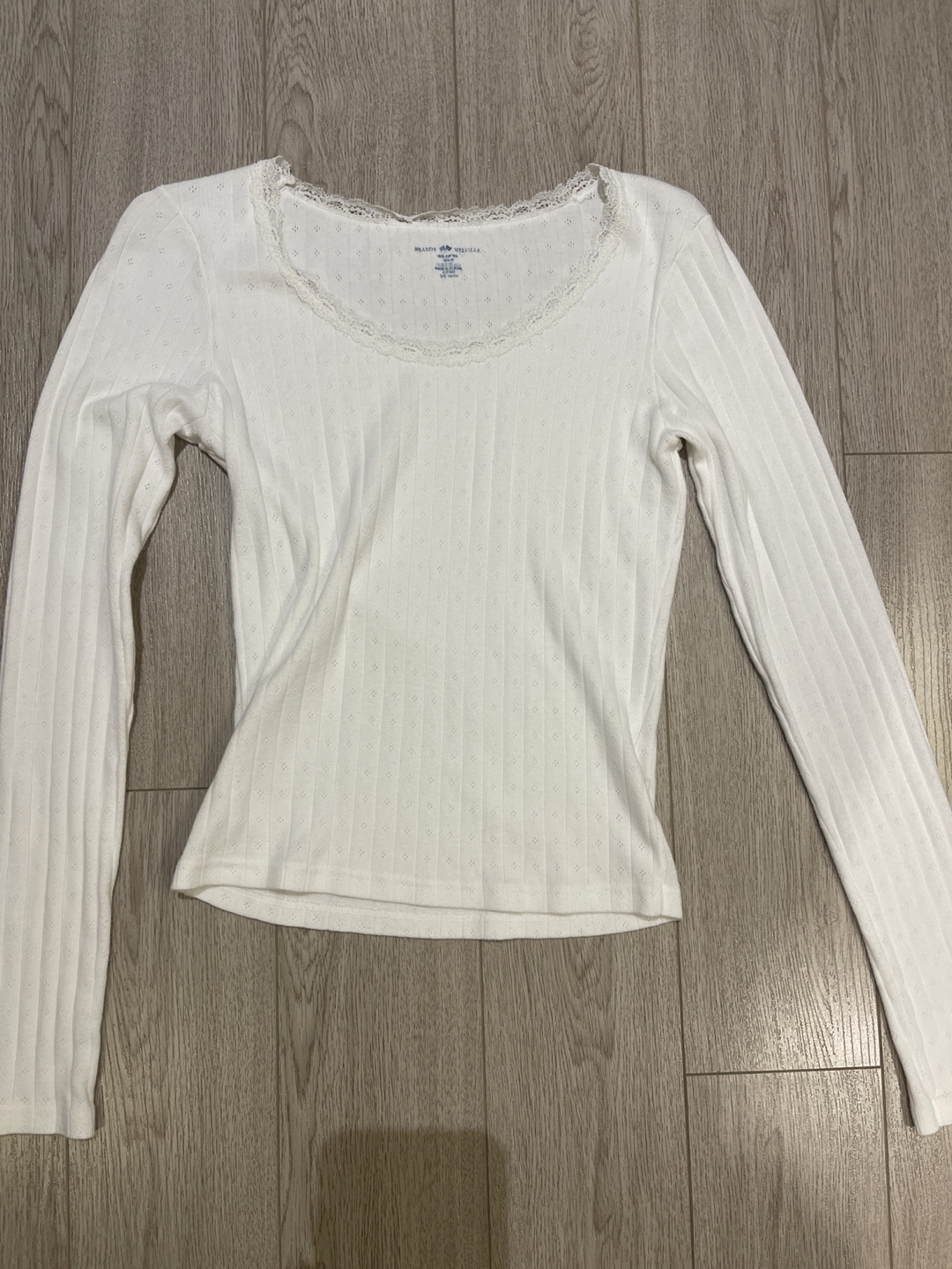 Brandy Melville White Long Sleeve Top