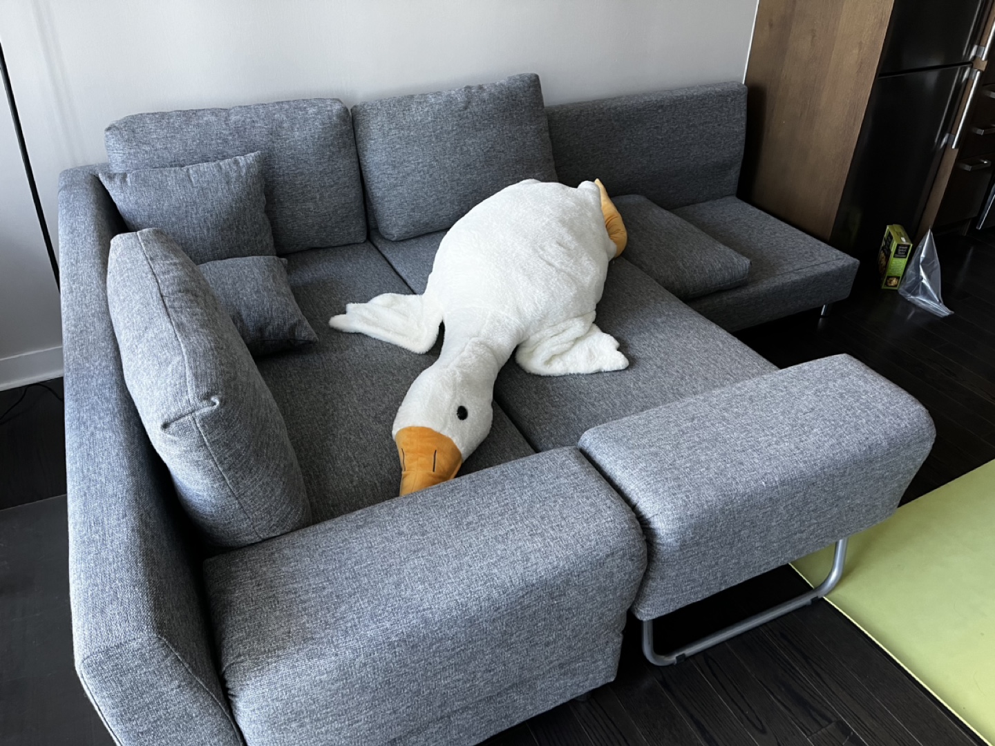 Sofa Bed with Chaise – Like New, Swivels into Bed! - photo 3