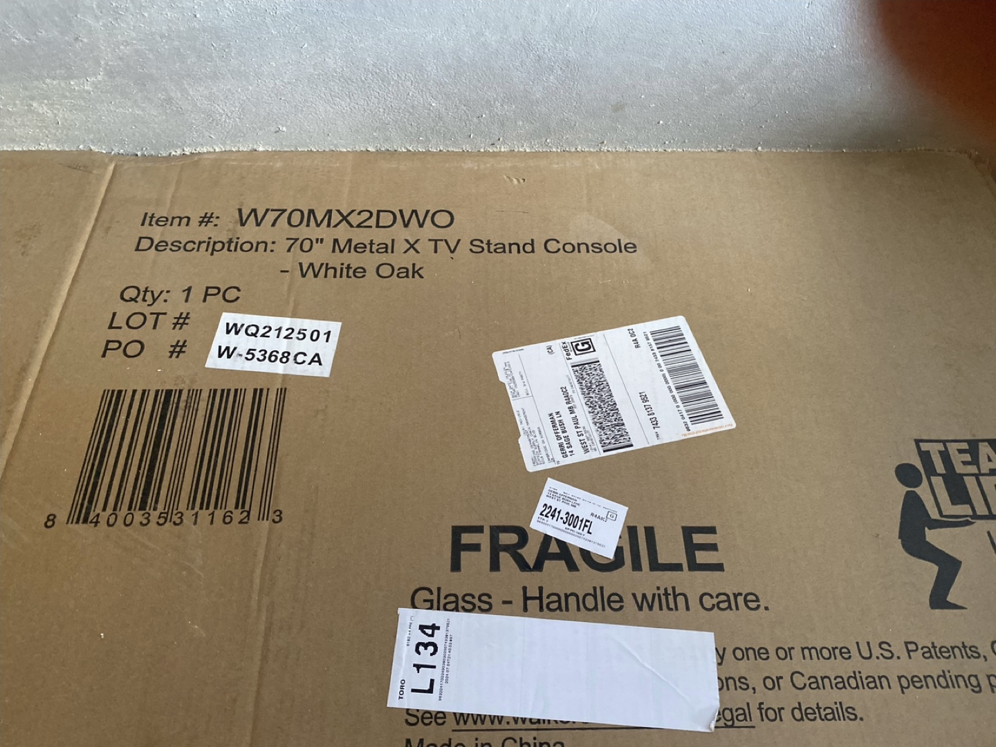70'' TV Stand Console - photo 3