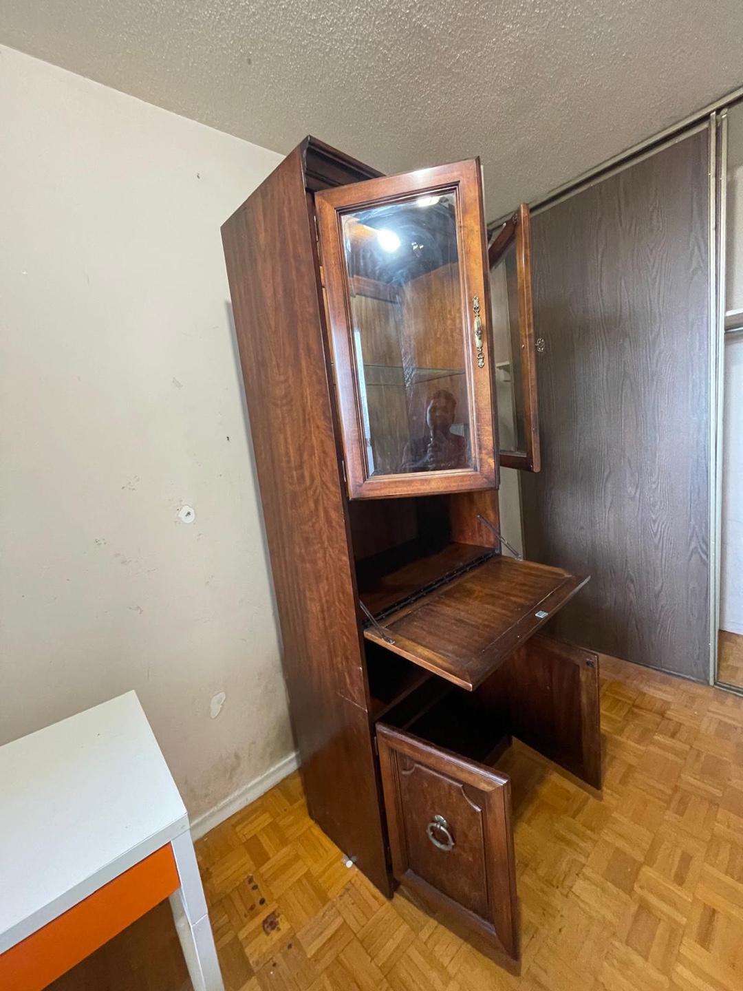 Wood Cabinet with Glass Doors - photo 2