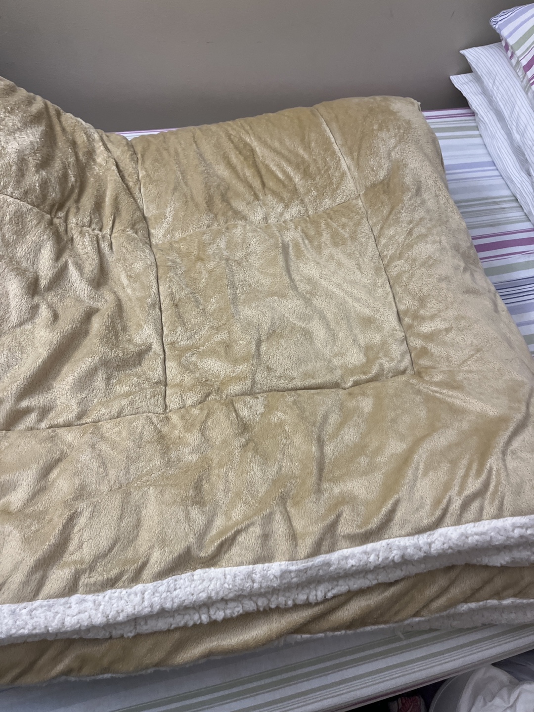 Tan Sherpa Fleece Blanket