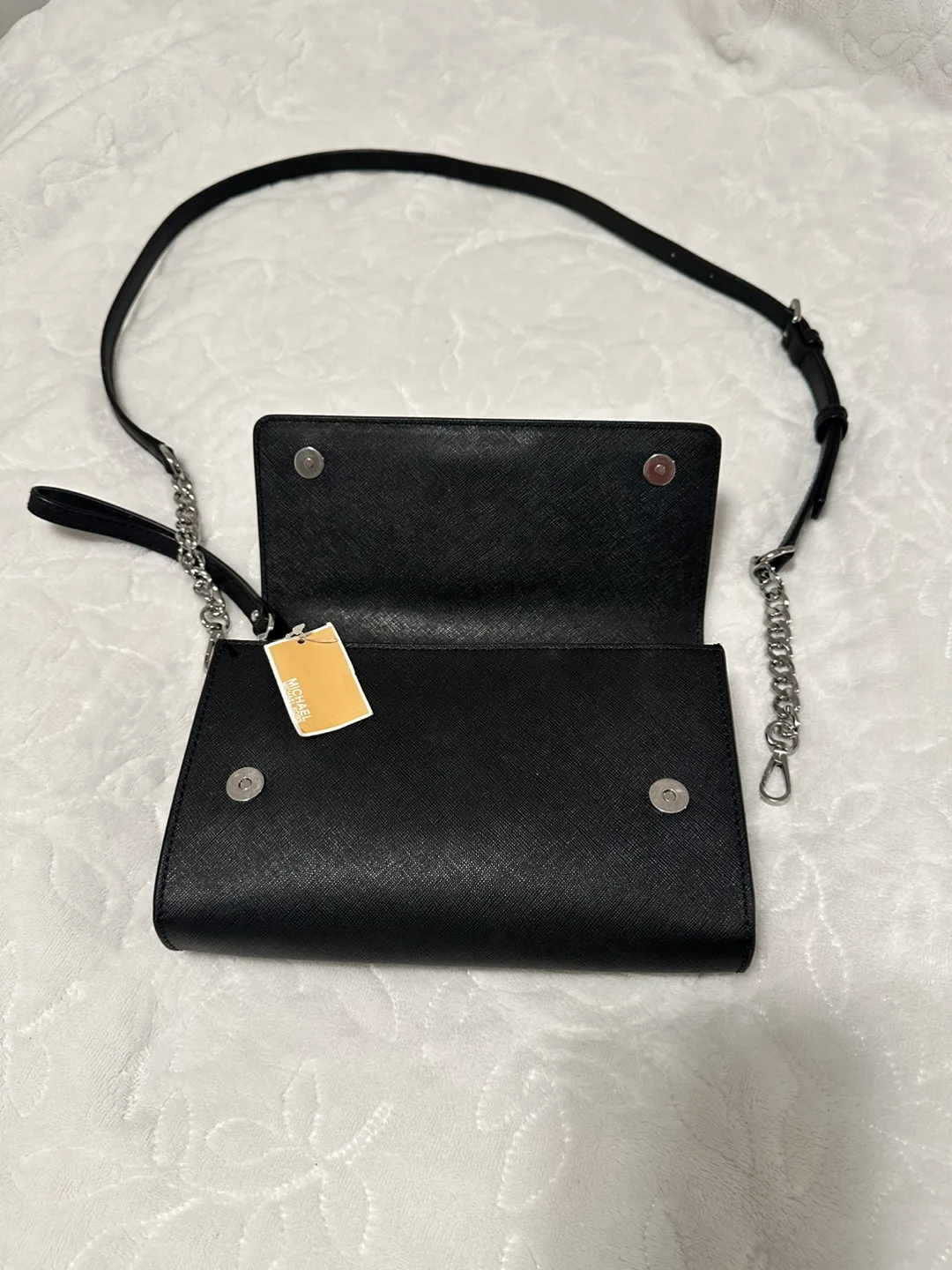 Michael Kors Black Chain Strap Crossbody Bag thumbnail