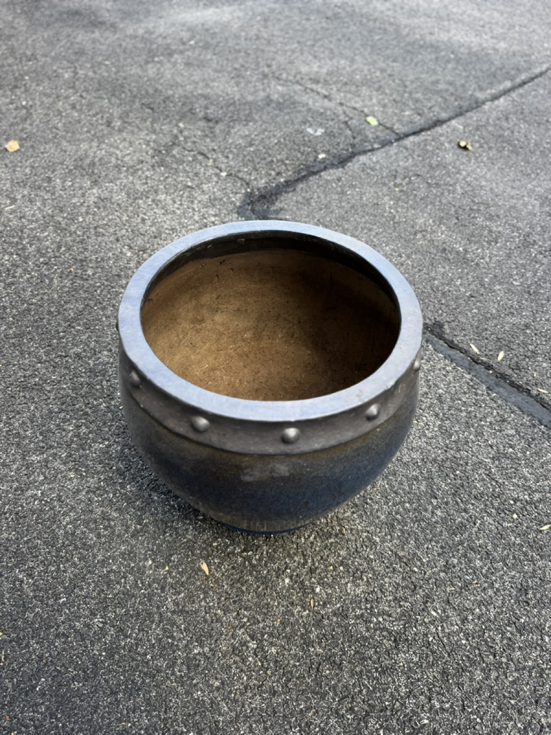 Large Blue Ceramic Planter Pot - photo 5