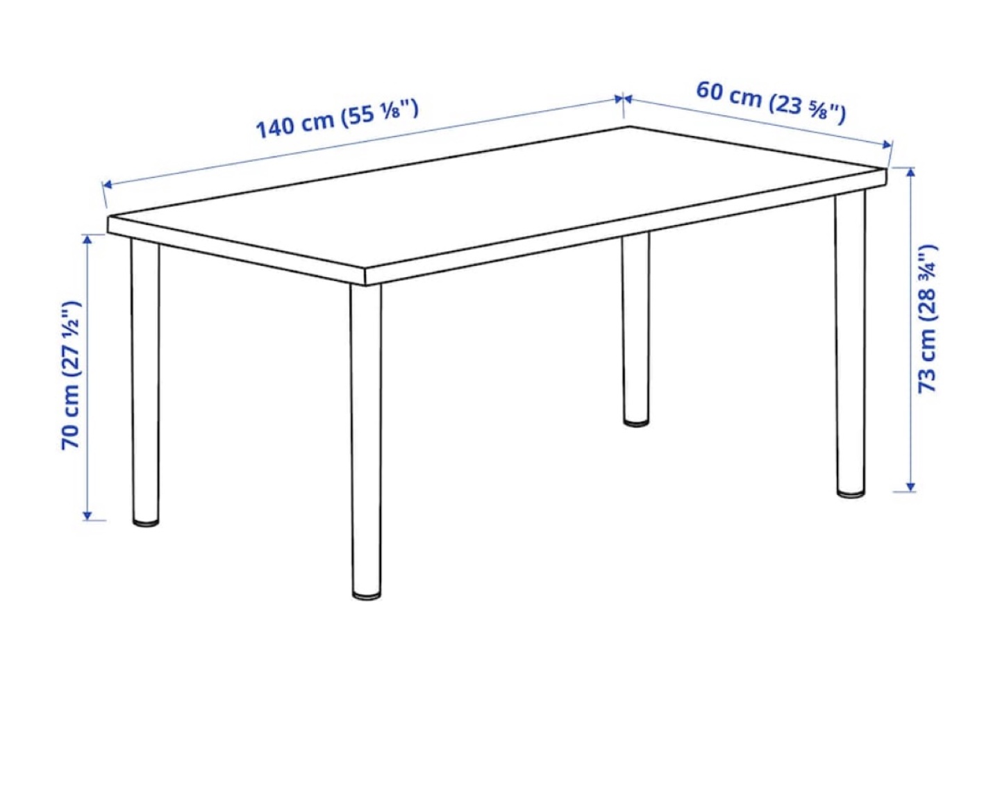 IKEA LINNMON Tabletop with ADILS Legs - photo 2