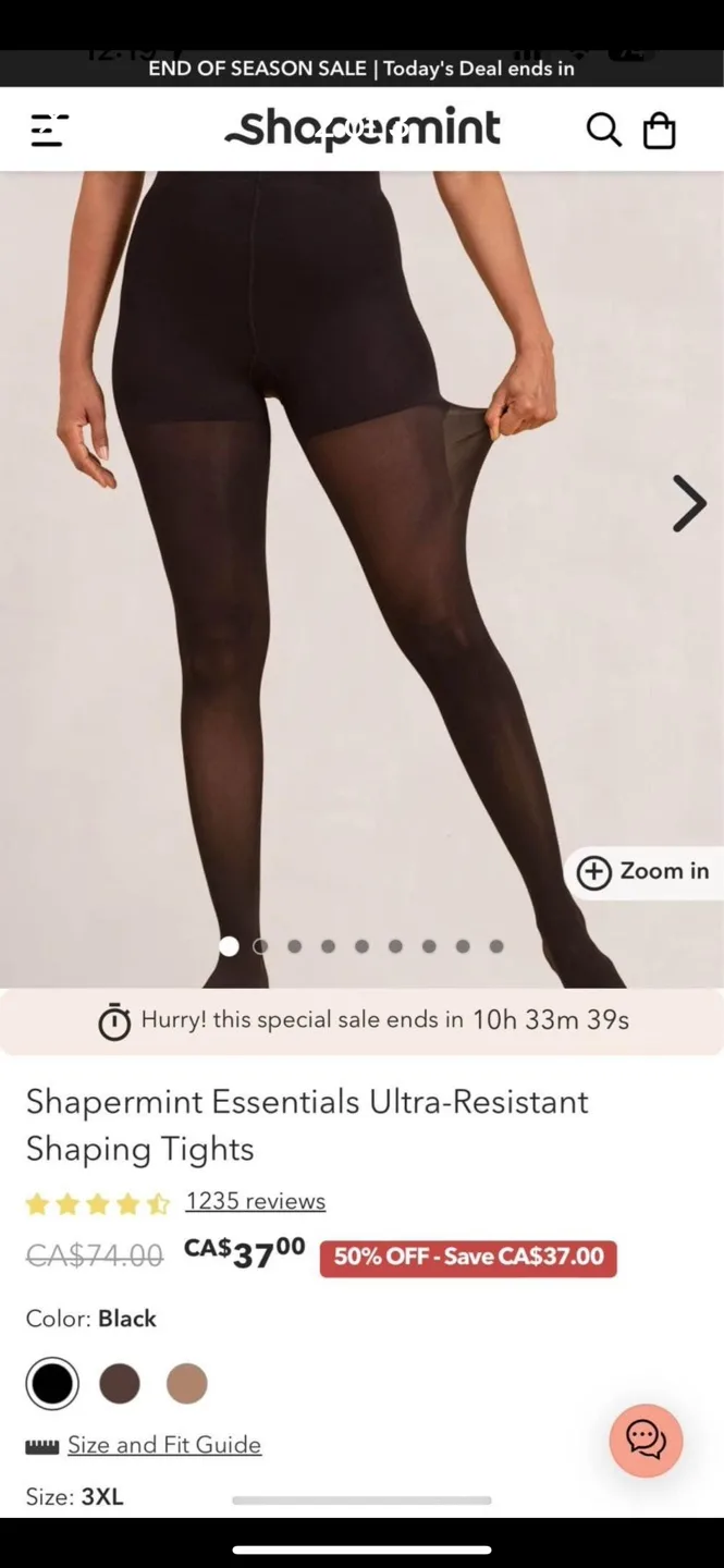 Empetua Tear-proof Shaping Tights - 3XL image indicator(2)