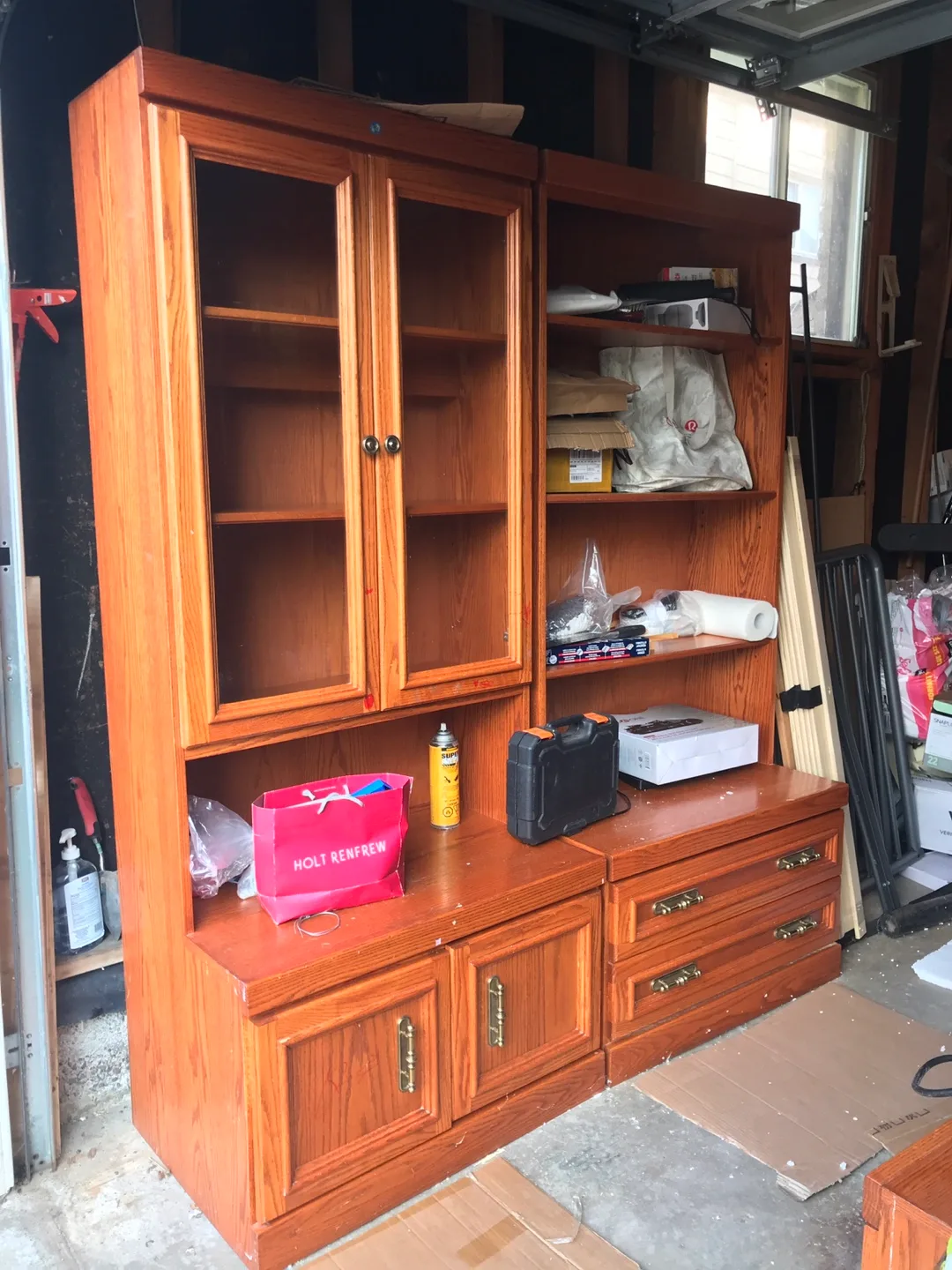 Wooden Cabinet with Glass Doors thumbnail