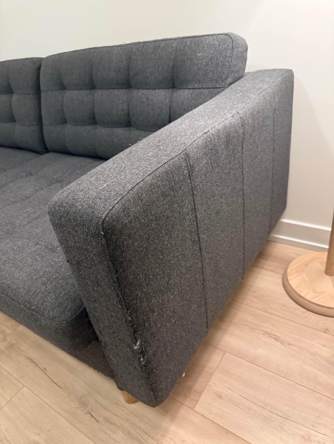 Grey/Charcoal Sofa Couch - photo 3