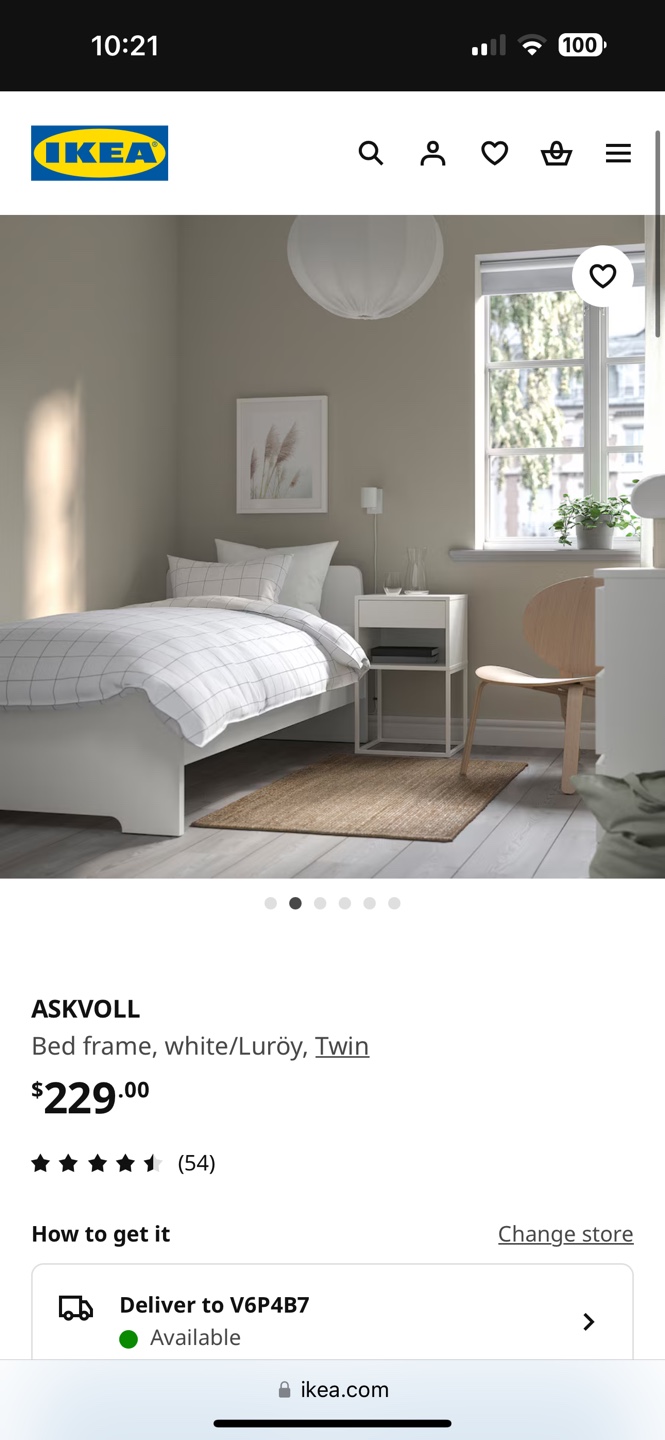 IKEA ASKVÖLL Twin Bed Frame