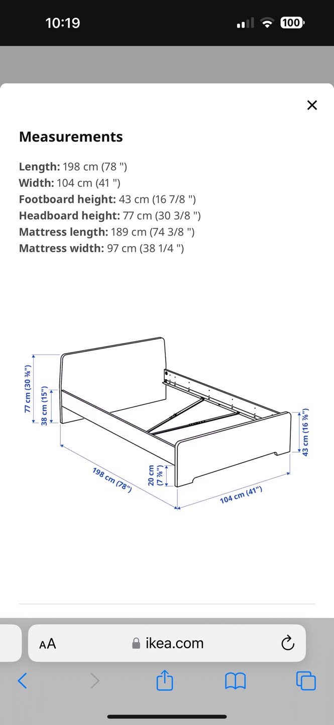 IKEA ASKVÖLL Twin Bed Frame - photo 2