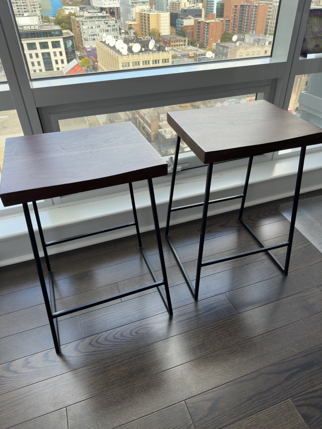Structube Wood and Metal BarStools - photo 2