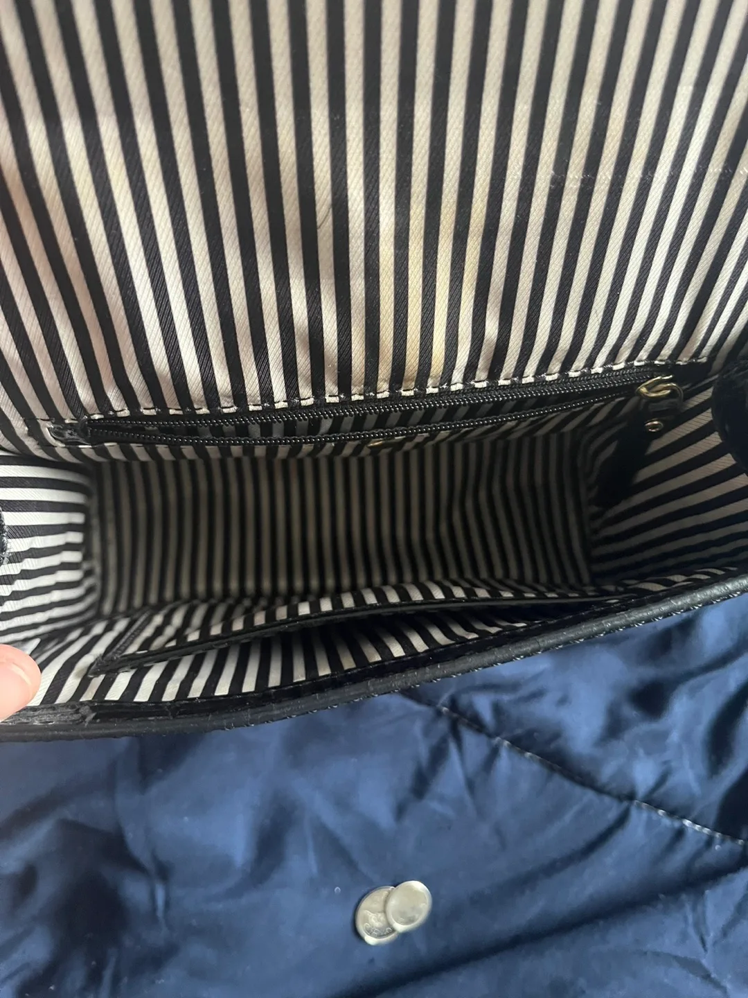 Kate Spade Black Crocodile Embossed Handbag image indicator(3)