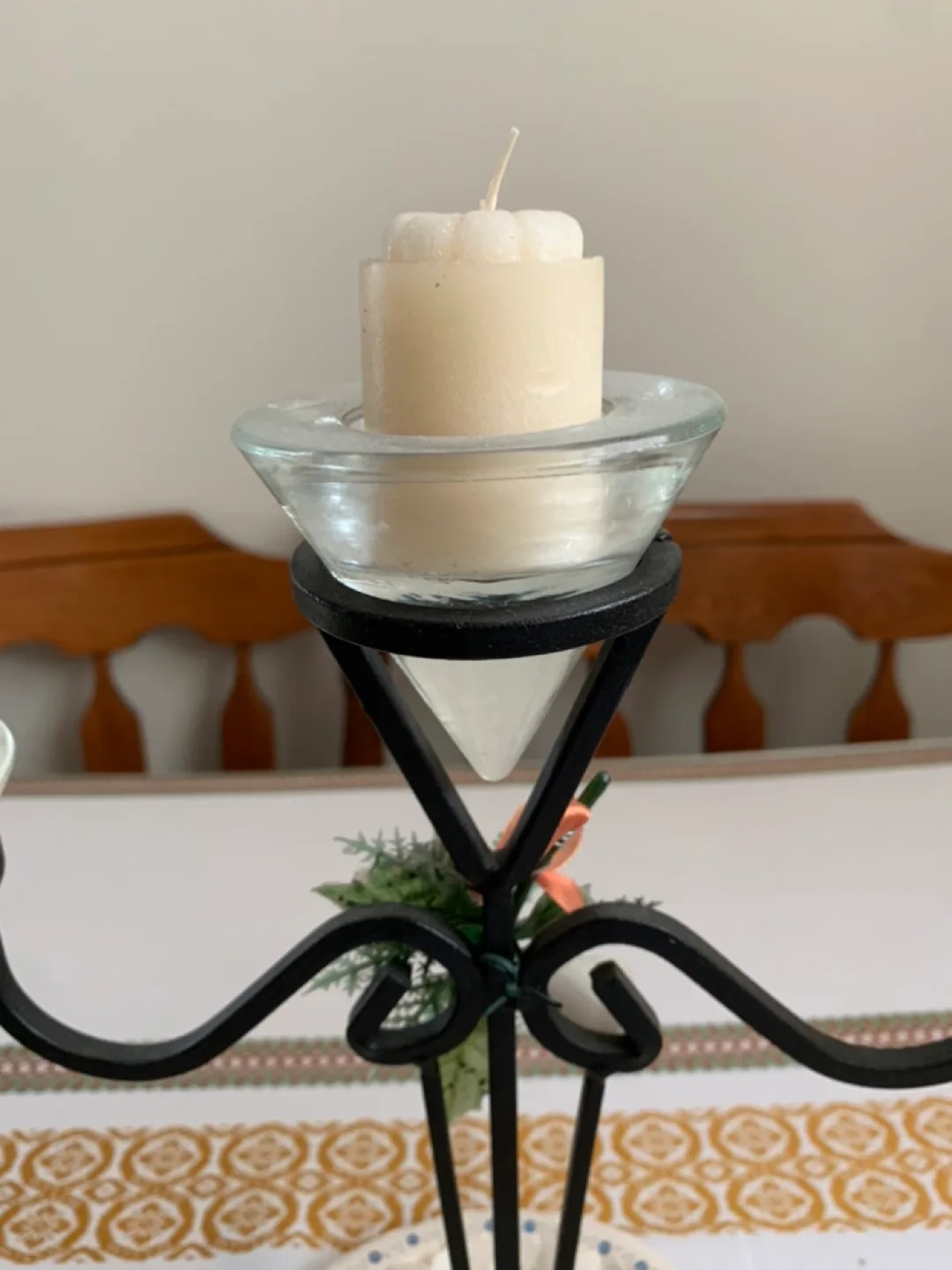 Black Metal Candelabra -Candles included image indicator(3)