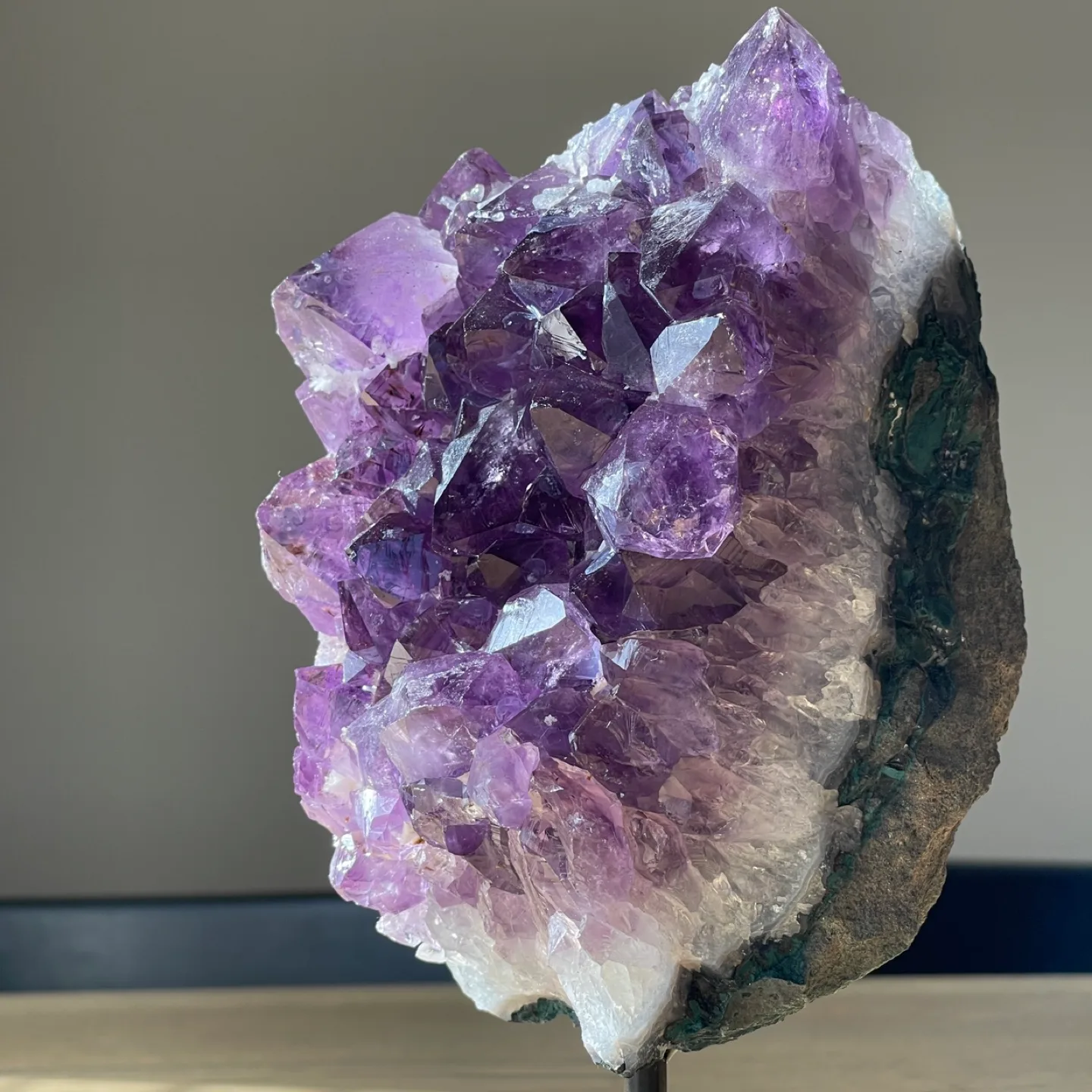 Amethyst geode on a stand thumbnail