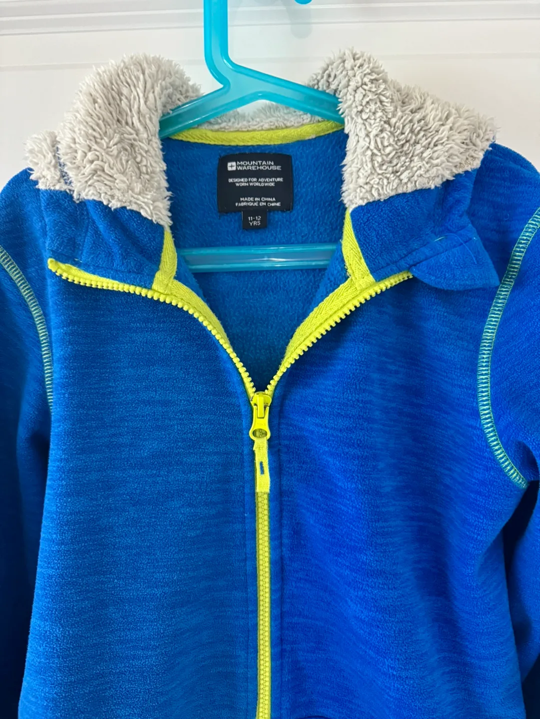 Mountain Warehouse Boy's Blue Fleece Hoodie ~ Size 11 - 12 Yrs image indicator(2)