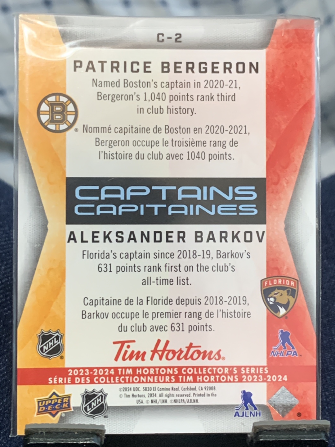 C-2 Captain Connections Patrice Bergeron & Aleksander Barkov - photo 3