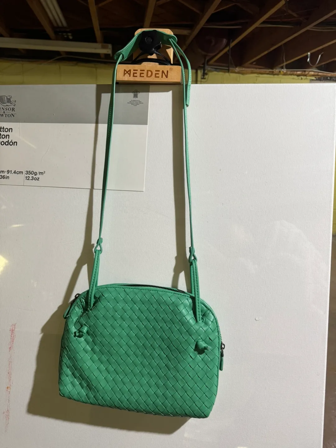 Bottega Veneta Green Leather Shoulder Bag thumbnail
