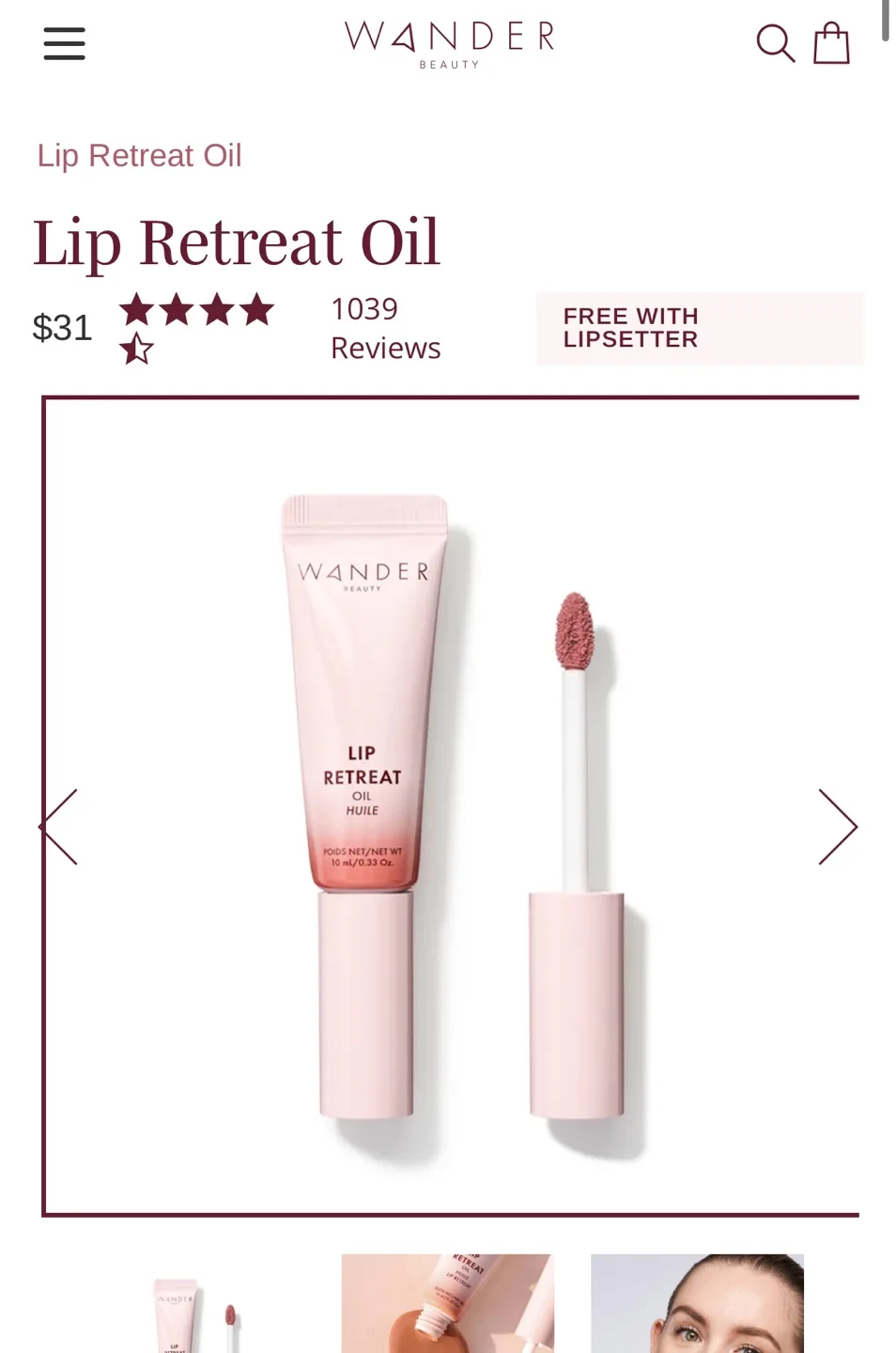 🍓REG $100+ NEW BEAUTY SET! WANDER BEAUTY All over face & LIP OIL image indicator(3)