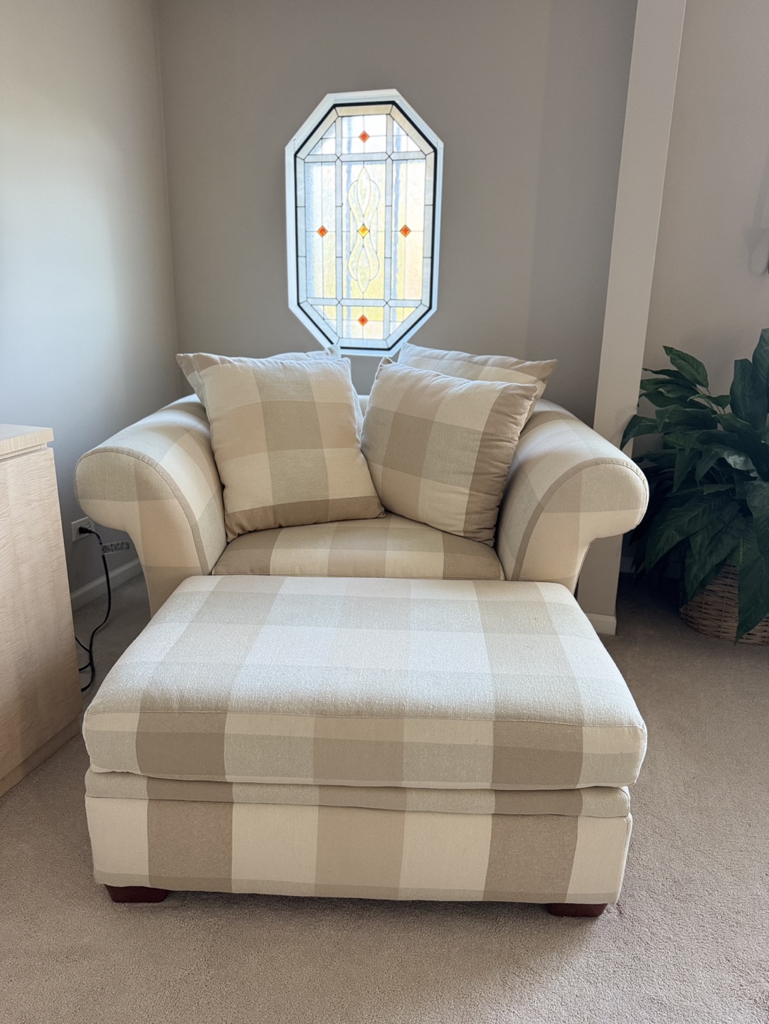 Chair and Ottoman Set
