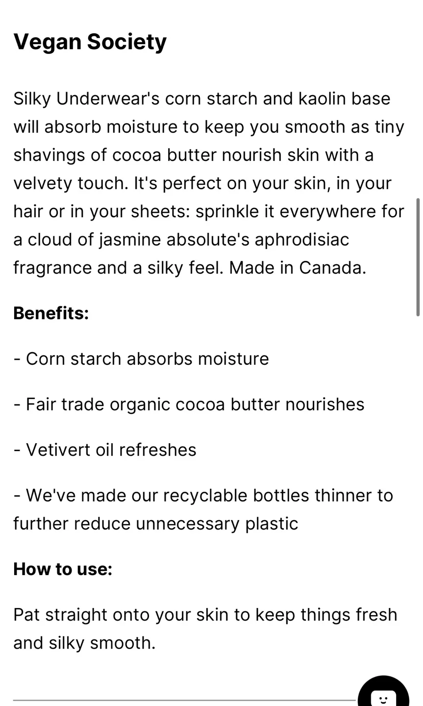 Lush Silky Underwear Dusting Powder (retail $16) image indicator(2)