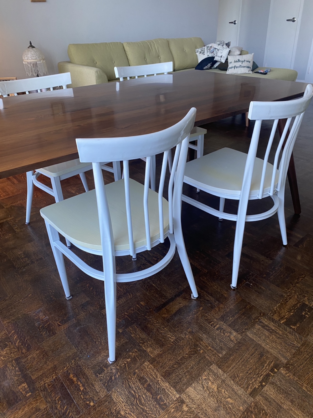 4 White Dining Chairs - photo 4