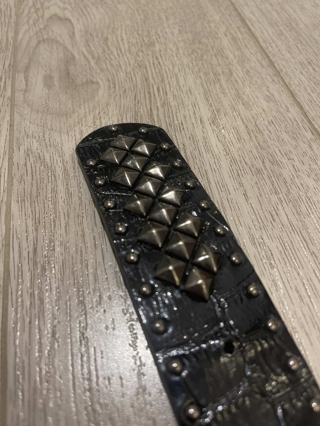 Morgan Black Studded Belt Punk emo - photo 3