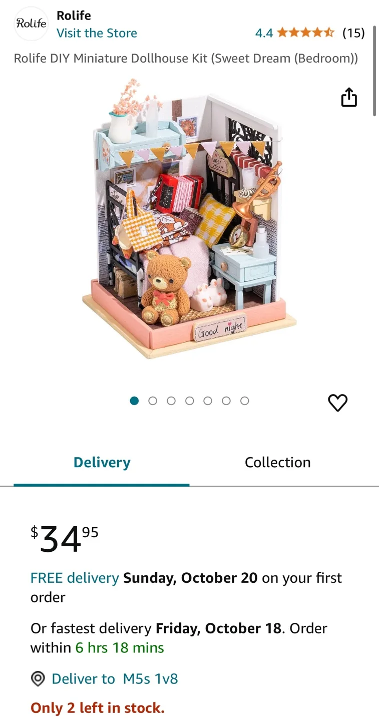 (New, unopened) Rolife DIY dollhouse kit (retail $40) image indicator(3)